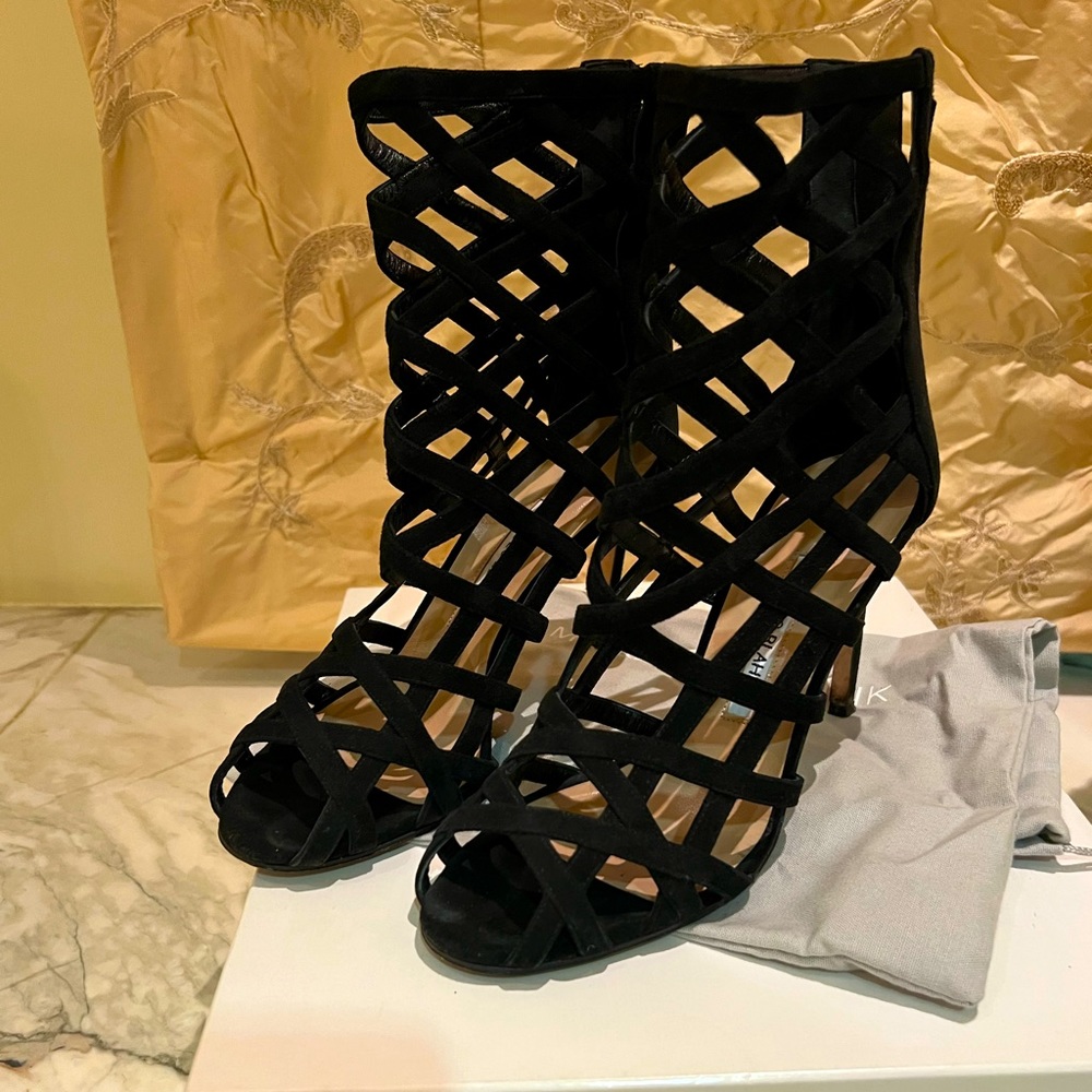 Manolo Blahnik Cut out booties